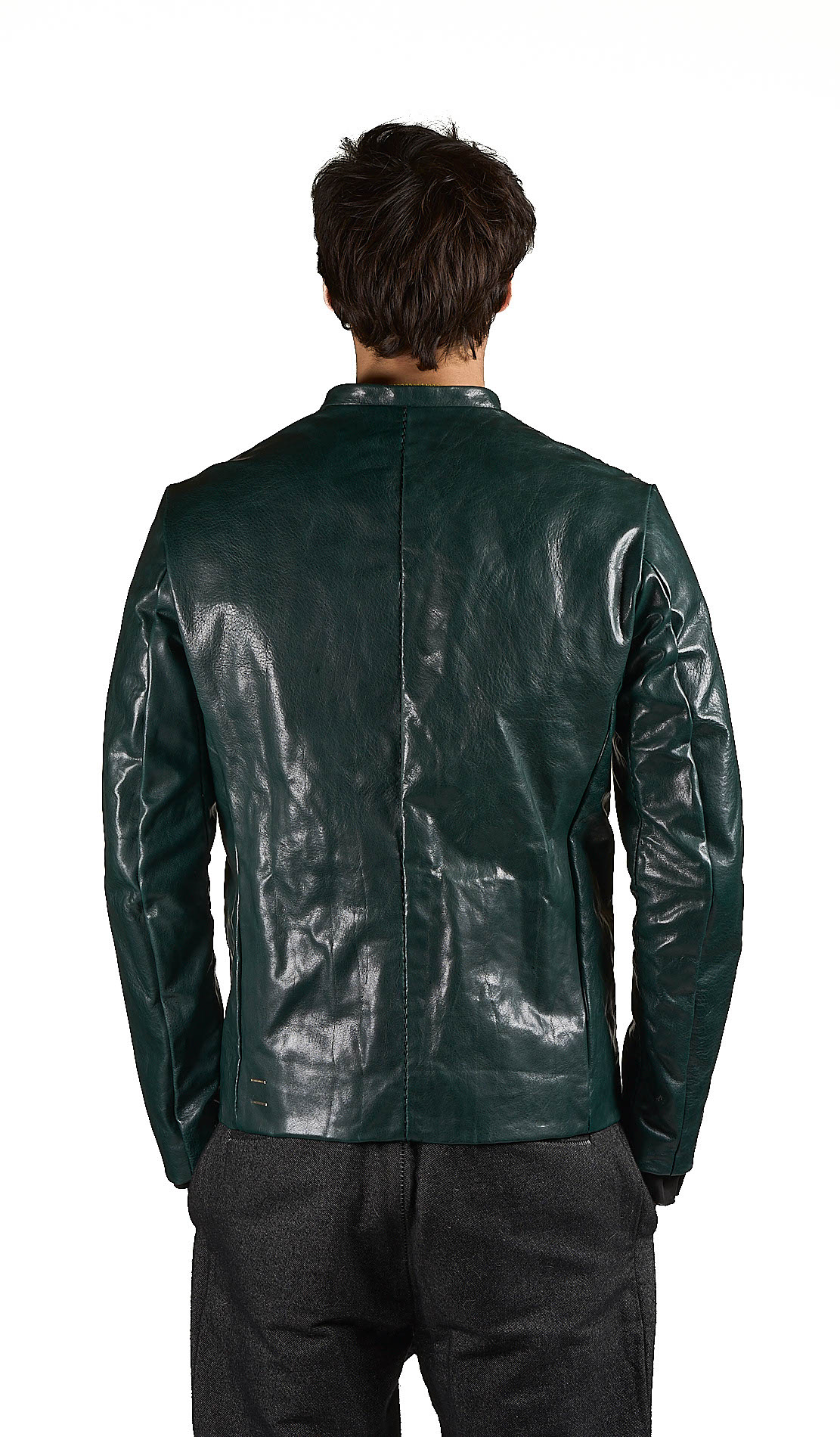DANIELE BASTA LEATHER AND SILVER JACKET
